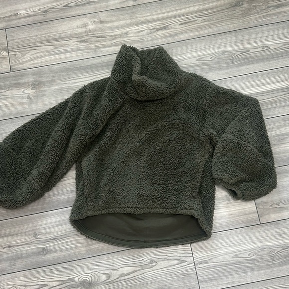 Lululemon Sherpa Warmth Restore Pullover Olive Green Xs/S - Picture 1 of 7